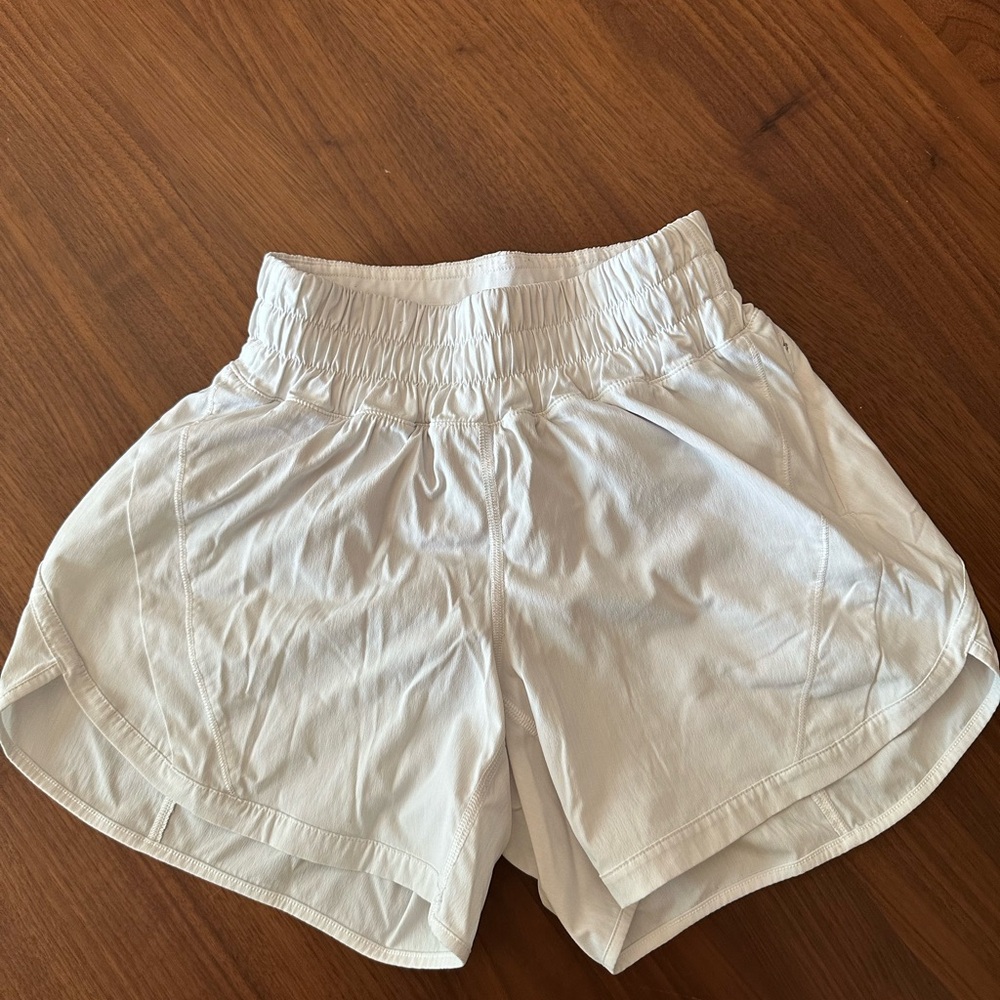 Lululemon White Athletic Shorts, Size 2, 5-inch length